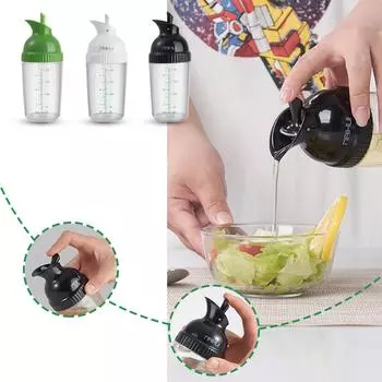 Контейнер для заправки Sagit, шейкер для заправки масла, предотвращающий утечку, простой в эксплуатации, 200 мл, прочный, с крышкой для кухни One Size чёрный