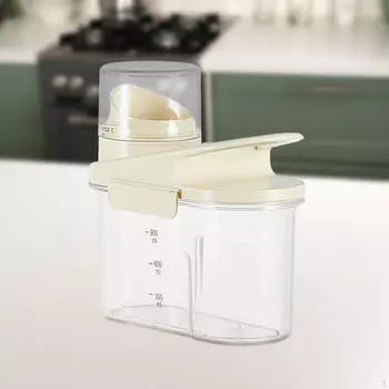 Контейнер для зерновых, контейнер для риса, бункер для хранения сухих продуктов, муки, домашних животных Cream 1.2L