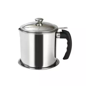 Контейнер для жира 1,2 л с мелкоячеистым ситом и нескользящим силиконом, фильтр для хранения жира для кулинарного масла на кухне One Size