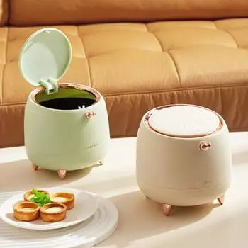 Контейнер Легкий деликатный двухслойный двухслойный стол ведро для хранения мусора мусорный бак