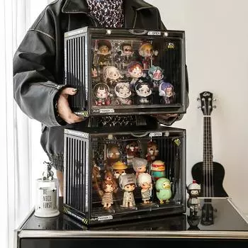 Контейнер-витрина, пылезащитный ящик для хранения, прозрачный витринный шкаф Popmart, полка для демонстрации игрушек-аниме, подставка для хранения