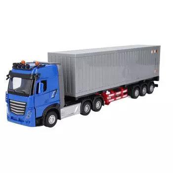 Контейнеровоз Игрушечная модель автомобиля для детей Открывающиеся двери Встроенная музыка Высокая имитация сплава Полу