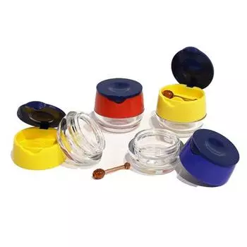 Контейнеры для бальзама для губ, прозрачные мини-баночки, откидная крышка, футляр для косметики, легкий портативный дорожный маленький бальзам для губ светло-желтого