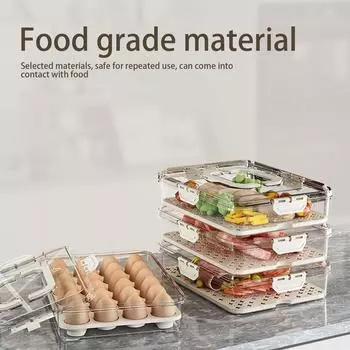 Контейнеры для фаршированных яиц с крышкой, переносной держатель для яиц, складной пластиковый лоток для яиц для кухни, холодильника, сохраняют свежесть, One Size