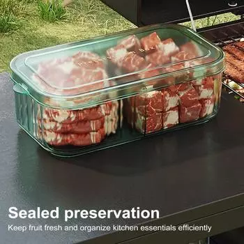 Контейнеры для хранения фруктов и овощей в холодильнике с регулируемым вентиляционным отверстием Съемная корзина Коробка для овощей и фруктов без бисфенола-А для хранения закусок белый