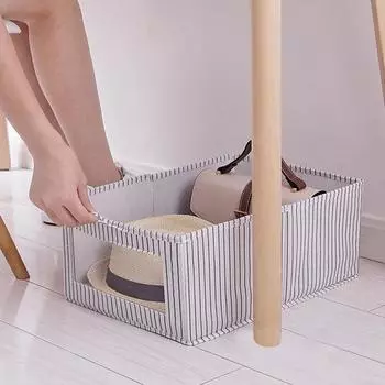 Контейнеры для хранения складной многоцелевой нетканый материал мягкий органайзер для хранения в шкафу для спальни L