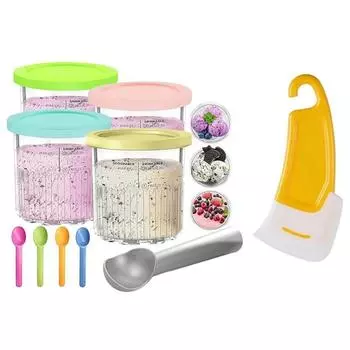 Контейнеры для мороженого сменные для Ninja Creami Pints & Lids 24Oz Cups Creami Deluxe NC501 NC500 Series