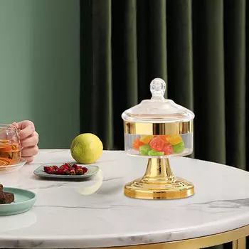 Контейнеры для печенья, банка для хранения конфет, с крышкой, десертная тарелка, банка для сухофруктов, пищевые канистры, S