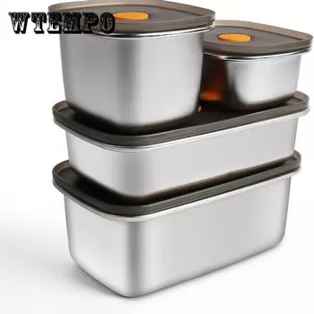 Контейнеры для пищевых продуктов из нержавеющей стали, герметичный металлический ланч-бокс Bento с герметичными крышками, без BPA, здоровая еда на вынос для детей и взрослых 250ML