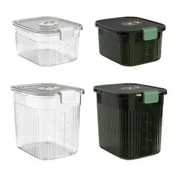 Контейнеры для риса 5/10 кг, герметичный резервуар для хранения муки, контейнеры для хлопьев с защитой от насекомых, влагостойкий кухонный органайзер большой емкости 5kg белый