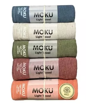 Kontex MOKU Face Imabari 33 x Made in Japan Mandarin Taisho Romantic Towels, 5-Piece Set, Towels, 100cm, (Turquoise Blue, Almond, Green, Maroon, -