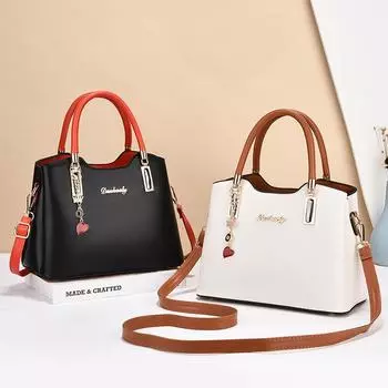 Контрастная цветная женская сумка, новая большая вместительная сумка через плечо для мам, женская сумка для покупок через плечо