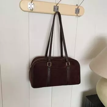 Контрастная замшевая бархатная сумка женская сумка для девочек Advanced Sense большая вместительная сумка через плечо для поездок на работу