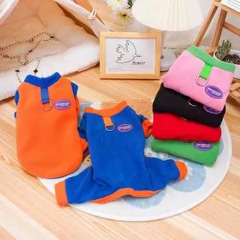 Контрастные брюки осень-зима для четвероногих питомцев, комбинезон для маленьких собак, контрастная куртка в стиле пэчворк для плюшевого мишки, маленькая собака XS