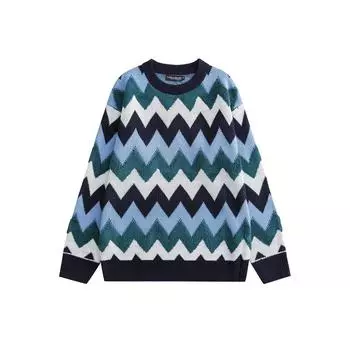 Контрастные цвета Пара Пуловер Свитер L