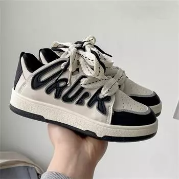 Контрастные цвета в стиле ретро, немецкая тренировочная обувь, обувь для скейтборда, универсальная повседневная спортивная обувь 362 чёрный