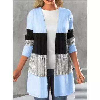 Контрастные цветные топы женские большие размеры повседневные длинные пальто 1XL белый