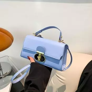 Контрастный цвет простая фактура цепочка маленькая женская сумка 2024 весна иностранный стиль дизайн маленькая квадратная сумка модная косая сумка через плечо белый