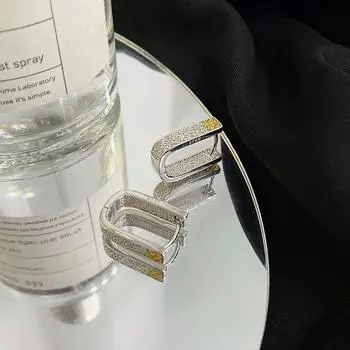 Контрастный цвет Tang Grass Pattern U-образные наушники персонализированные хип-хоп серьги для мужчин и женщин серьги модные