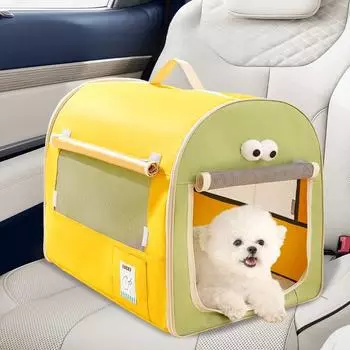 Контрастный цветной автомобильный будка для собак, клетка для собак на все времена года, летняя клетка для кошек и домашних животных, переносная складная палатка для собак XS: 37 * 30 * 30cm