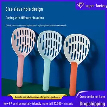 Контрастный совок для кошачьего и собачьего туалета — прочный инструмент для уборки домашних животных. Cat litter scoop синий