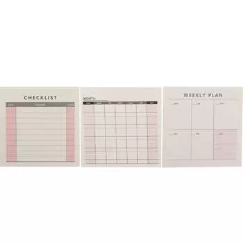 Контрольный список Канцелярские принадлежности Тетрадь Школьные принадлежности Планировщик на месяц Еженедельный план Блокнот для заметок Ежедневно Еженедельно Weekly Plan