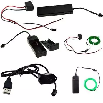 Контроллер 3 В 5 В 12 В для светодиодной ленты длиной 1–10 м, гибкий неоновый свет, светящийся провод EL 3V Controller