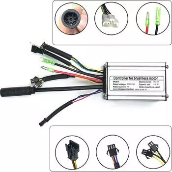 Контроллер 48В 36В 15А для бесщеточного двигателя 250Вт 350Вт Электровелосипед Электрический велосипед