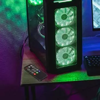 Контроллер ARGB с 14 клавишами, пульт дистанционного управления, 5 В, 3-контактный разъем для источника питания SATA, 3 кнопки, режимы изменения цвета, регулируемый корпус, вентилятор, контроллер RGB, ПК. A