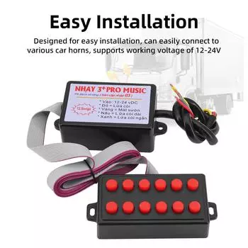 Контроллер автомобильного гудка с 8 и 12 звуками, 12-24 В, переключение громкости, электрический стереоэффект, динамик, 3+профессиональный блок управления звуками для грузовика