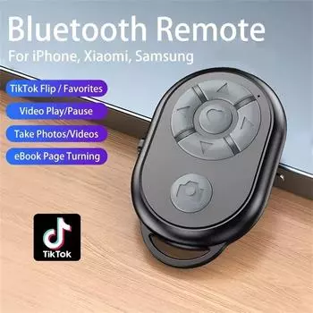 Контроллер Bluetooth для камеры Контроллер для селфи-палки Контроллер Bluetooth для удаленной камеры Видеоконтроллер зелёный