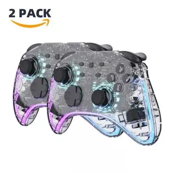 Контроллер Bluetooth RGB Data Frog для Nintendo Switch, Switch Oled, Switch Lite, ПК, мобильный геймпад, многофункциональный джойстик для ПК белый