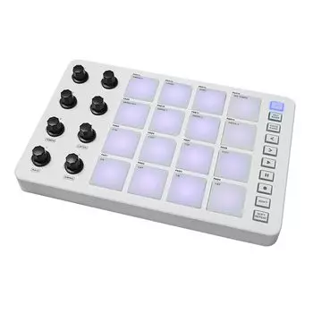 Контроллер Btuty MIDI Ударная клавиатура с подсветкой RGB MIDI-клавиатура Подключение BT Выходной интерфейс с низкой задержкой 16 ударных пэдов 8 назначаемых ручек Повтор нот