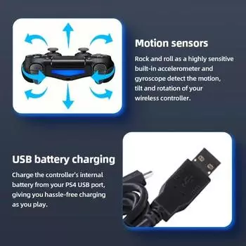 Контроллер для PS4 Slim Pro Джойстик Геймпад Двойная Вибрация Беспроводной Bluetooth Джойстик Для PlayStation 4 Джойстик ПК/IOS/Android чёрный