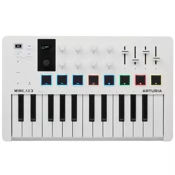 Контроллер клавиатуры Arturia MIDI MiniLab 3 Белый