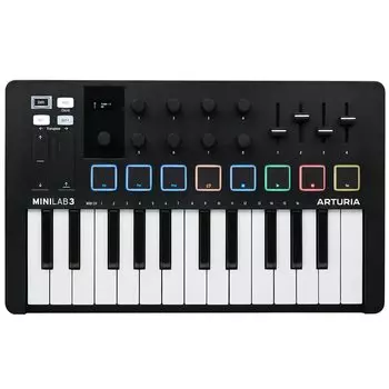 Контроллер клавиатуры MIDI ARTURIA MiniLab 3 BK Black