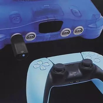 Контроллер-конвертер Беспроводной Bluetooth-совместимый адаптер для консоли N64 Поддержка контроллера PS3 PS4 PS5 Switch Pro прозрачный