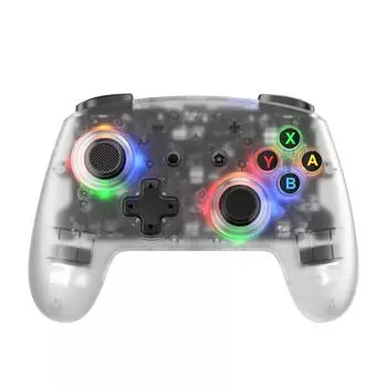 Контроллер LinYuvo Wirelss Pro для Switch/Lite/OLED/ПК, геймпад с кнопками «назад»/программируемый/двойная вибрация/турбо/прозрачный
