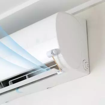Контроллер лопастей кондиционера Регулируемый противопрямой обдув Простота установки Устройство регулировки угла лопастей кондиционера белый