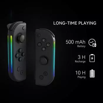 Контроллер переключателя Joy Pad с боковой люминесценцией Joy Cons L/R, совместимый с переключателем Joycon с пробуждением/снимком экрана