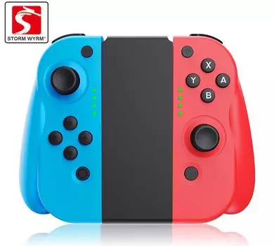 Контроллер переключателя STORM WYRM для Switch/OLED/Lite с подставкой, контроллер L/R с двумя двигателями/6-осевым гироскопом/функцией пробуждения