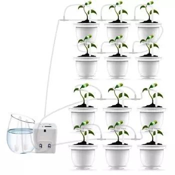 Контроллер полива, автоматический таймер полива, садовый насос для самостоятельного полива, комплект системы капельного полива, интеллектуальный двойной насос