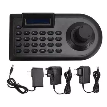 Контроллер PTZ-камеры, клавиатура, многофункциональное управление, 32 DVR, 256, купольный 3D-джойстик, клавиатура с ЖК-дисплеем US Plug