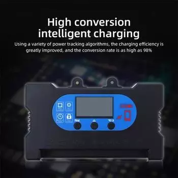 Контроллер солнечной зарядки 12 В/24 В с двойным USB-портом, быстрая зарядка, множественная защита, эффективный контроллер преобразования солнечной энергии 40