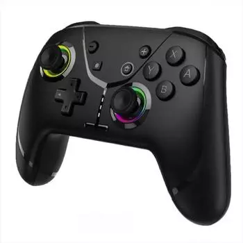 Контроллер Switch Wireless Pro для Switch/Lite/OLED, 4 режима вибрации, 3 турборежима для ПК/Steam/TV с программированием/6 осей/движение/пробуждение/RGB 15.2*10.6*6cm чёрный