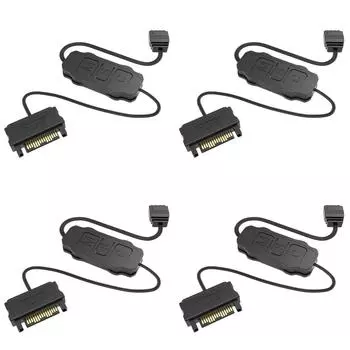 Контроллер T0 # ARGB 5 В 3-контактный удлинительный кабель для интерфейса SATA для вентилятора корпуса ПК(кипа