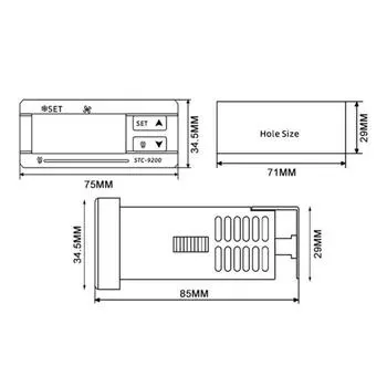 Контроллер термостата размораживания Электронный диапазон измерения