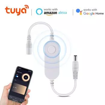 Контроллер Wi-Fi Tuya Smart Life постоянного тока 12 В-24 В для светодиодной ленты, неоновый свет, белый теплый белый, аксессуары для светодиодных светильников с регулируемой яркостью