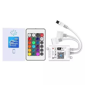Контроллер WiFi Полноцветный Музыкальный Звуковой Контроллер Светодиодной Ленты Низкого Напряжения белый