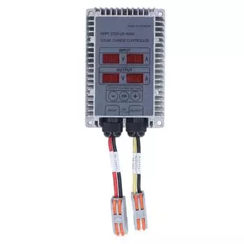 Контроллер заряда солнечной батареи Boost MPPT с регулируемым напряжением, водонепроницаемый, с дисплеем 24?85В 400Вт